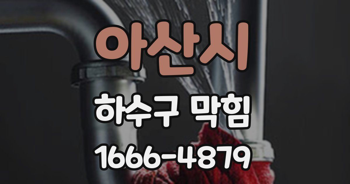 아산시 하수구 막힘