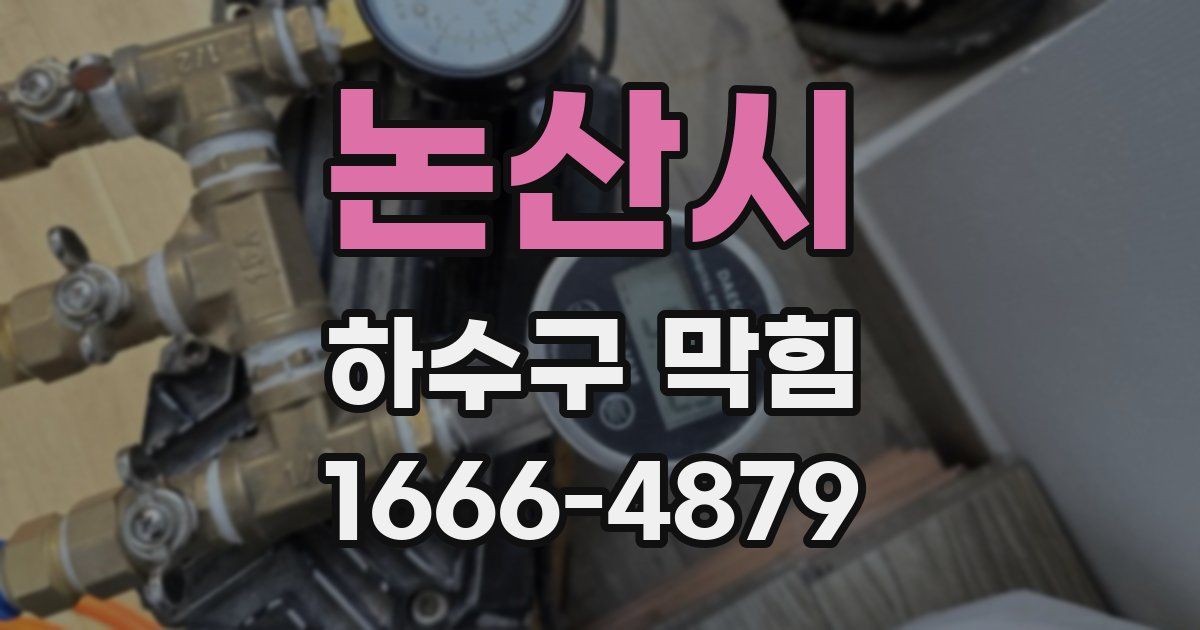논산시 하수구 막힘