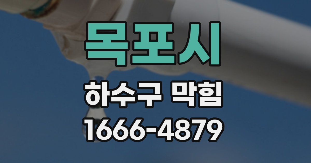 목포시 하수구 막힘