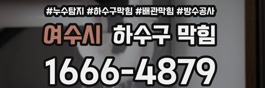 여수시 하수구 막힘