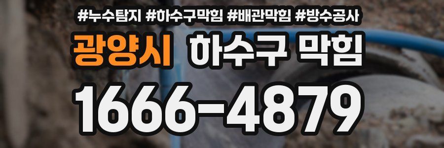 광양시 하수구 막힘