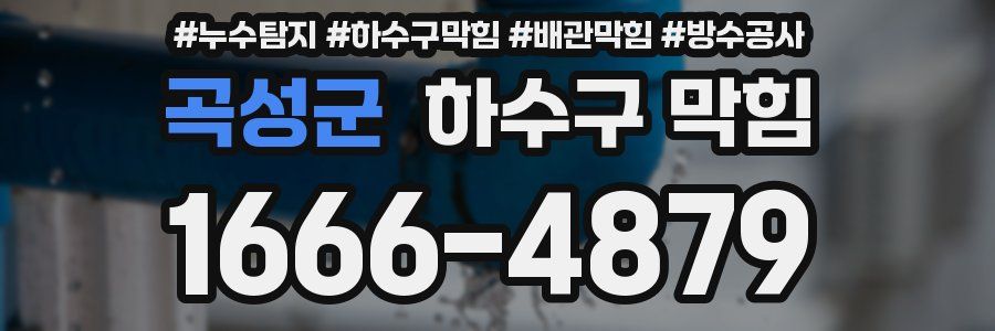 곡성군 하수구 막힘