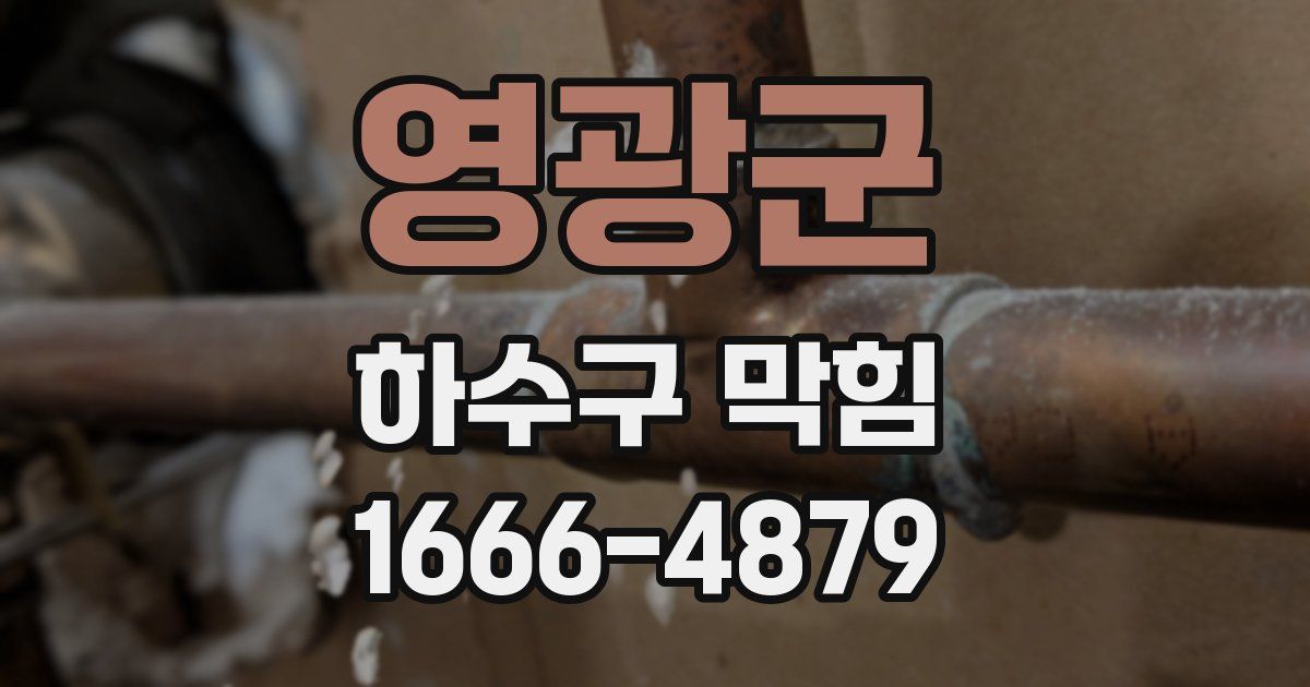 영광군 하수구 막힘