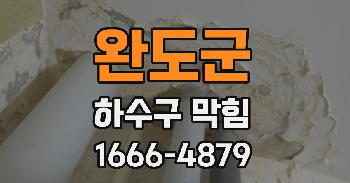 완도군 하수구 막힘