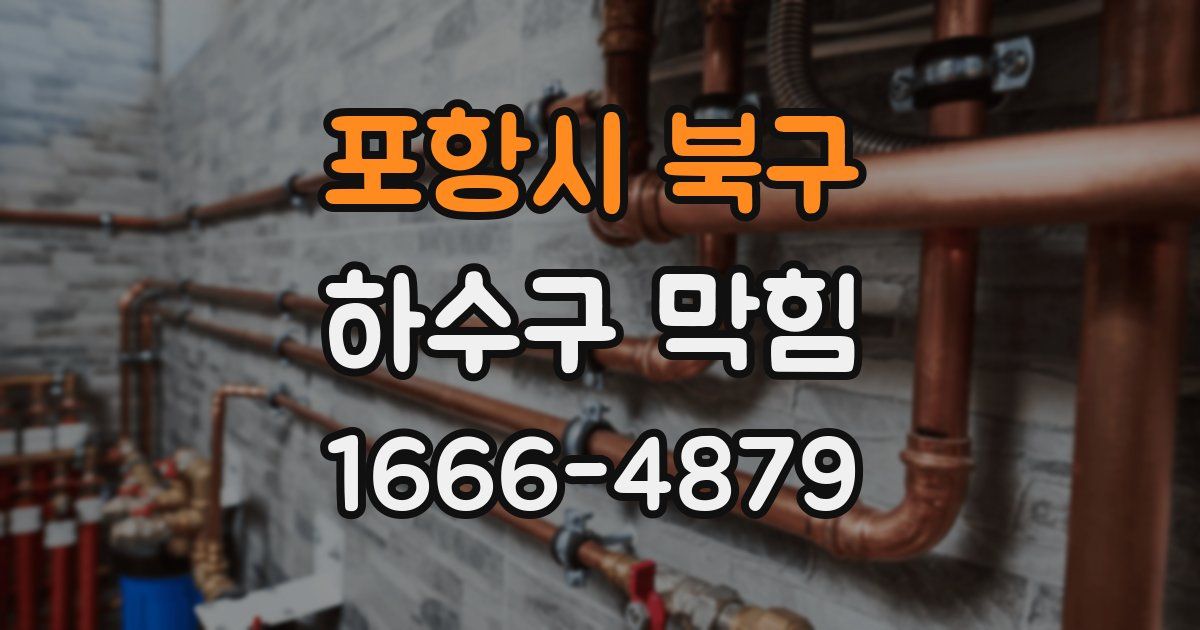 포항시 북구 하수구 막힘