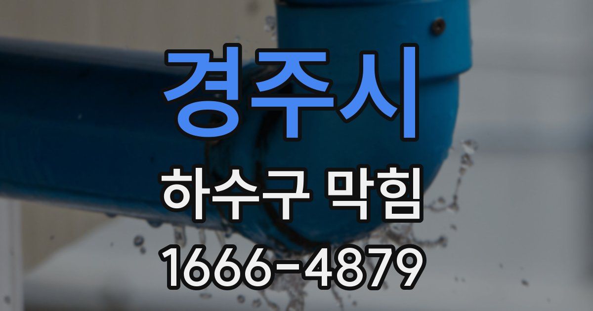경주시 하수구 막힘