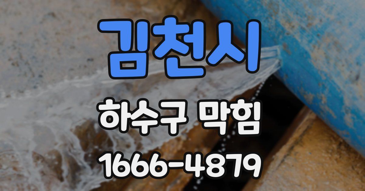 김천시 하수구 막힘