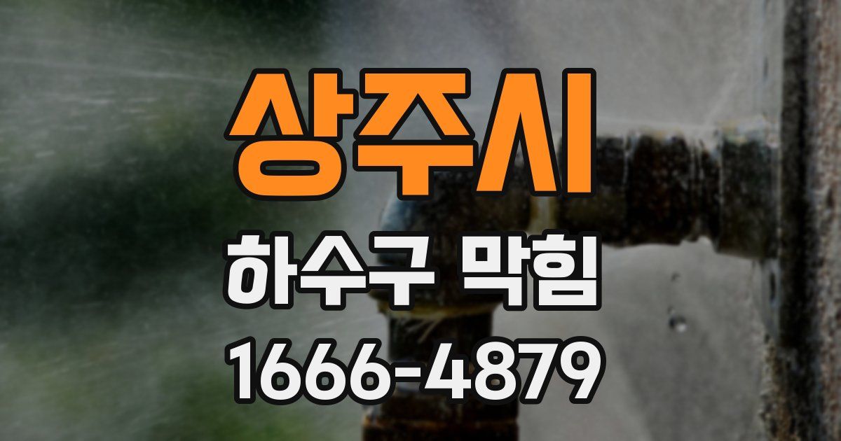 상주시 하수구 막힘