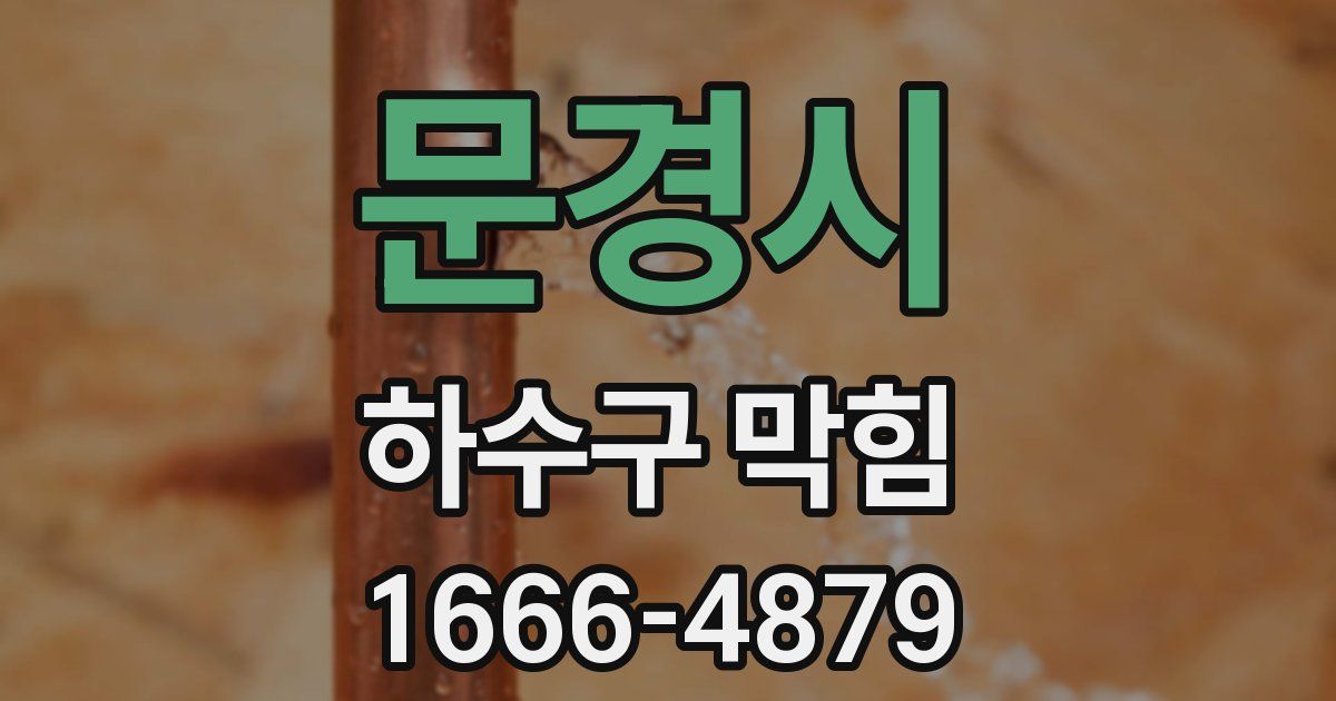 문경시 하수구 막힘
