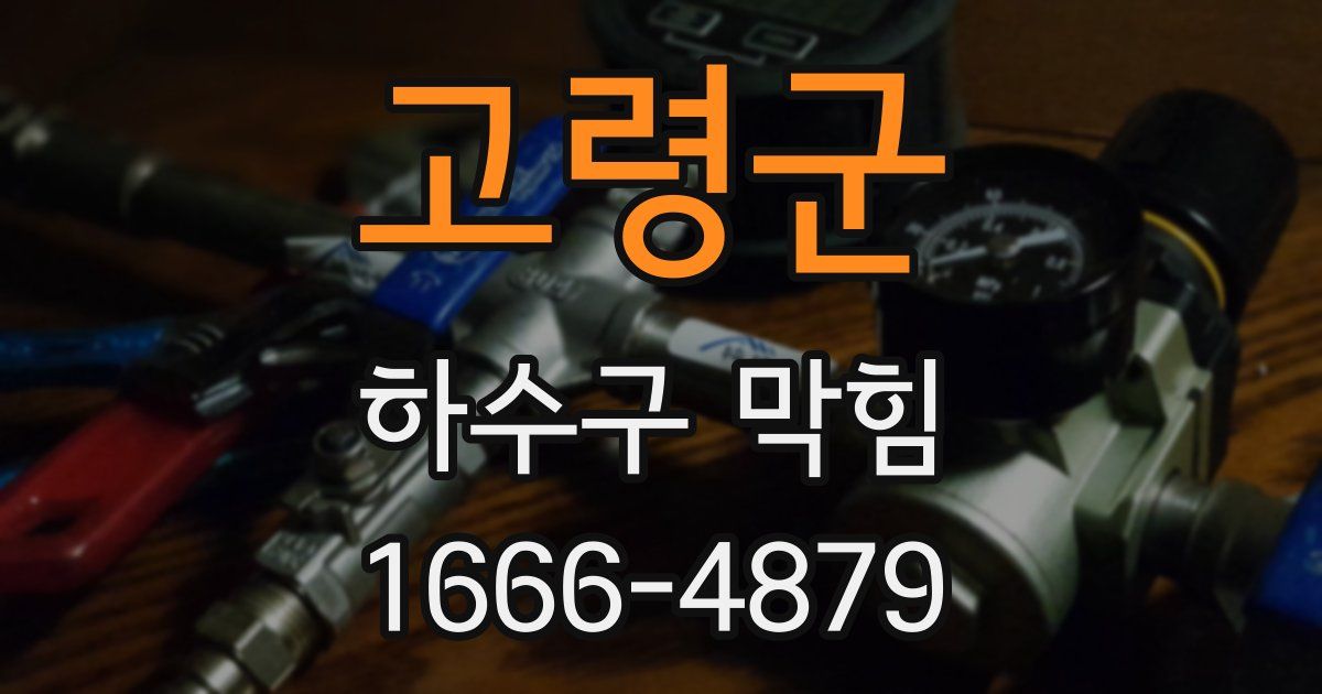 고령군 하수구 막힘