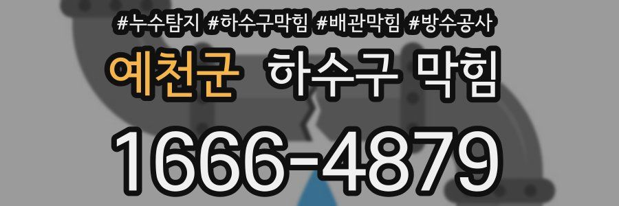 예천군 하수구 막힘