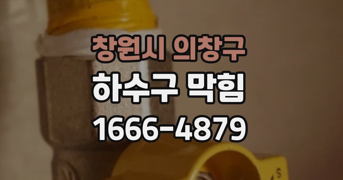 창원시 의창구 하수구 막힘