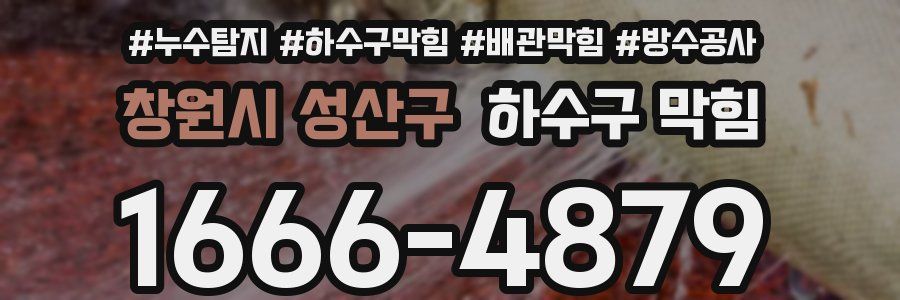 창원시 성산구 하수구 막힘