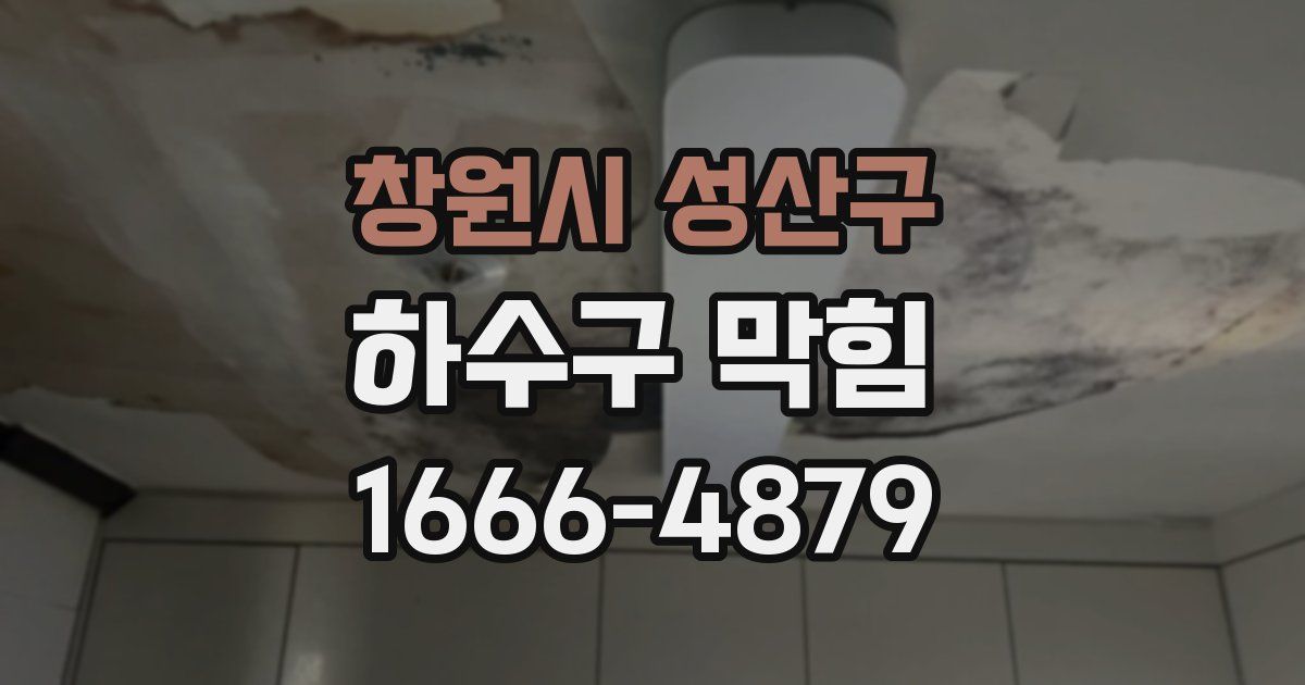 창원시 성산구 하수구 막힘