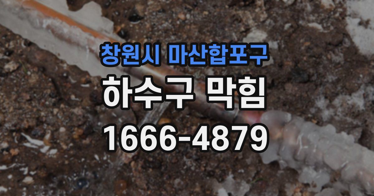 창원시 마산합포구 하수구 막힘