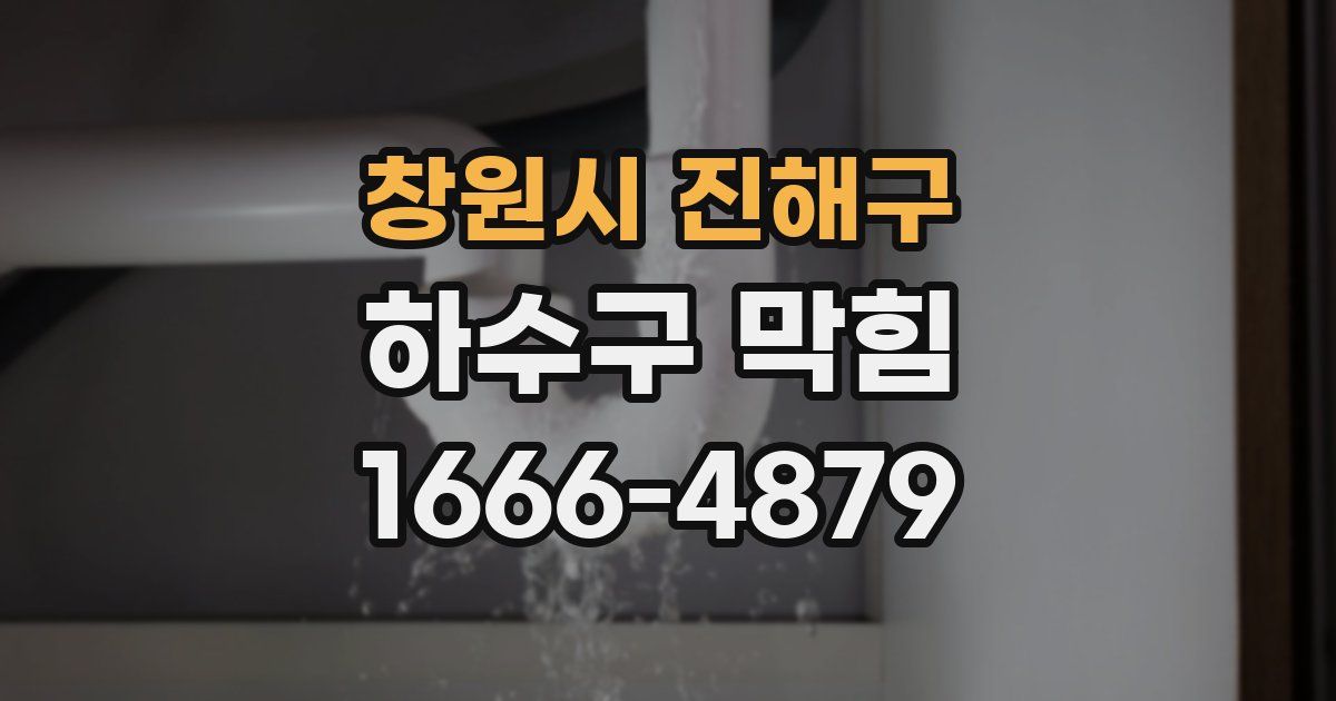 창원시 진해구 하수구 막힘