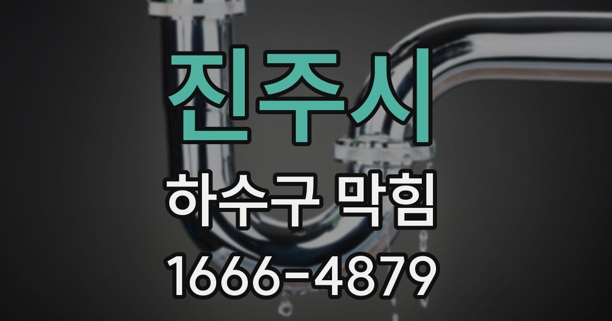 진주시 하수구 막힘