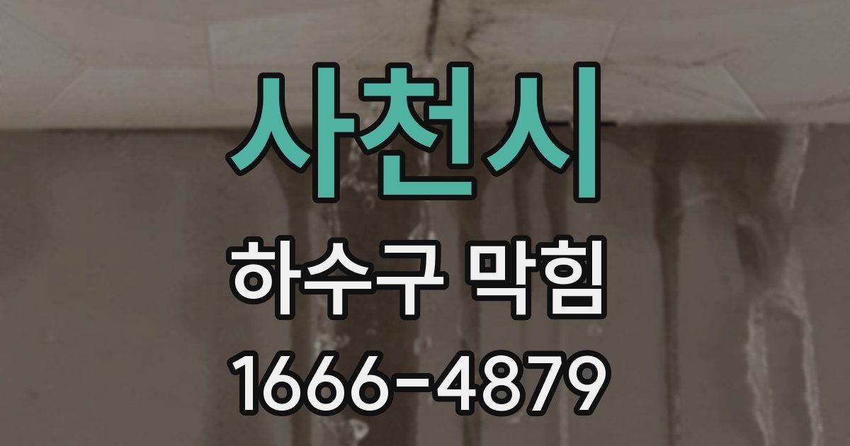 사천시 하수구 막힘