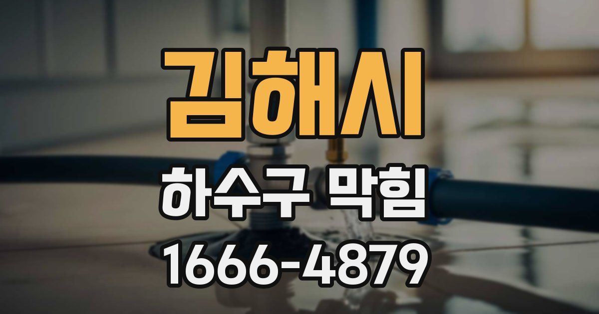 김해시 하수구 막힘