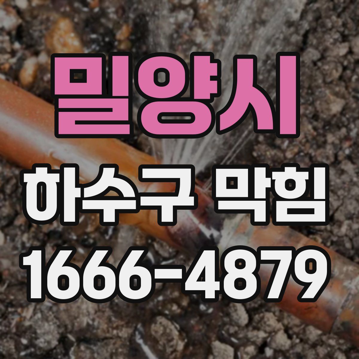 밀양시 하수구 막힘