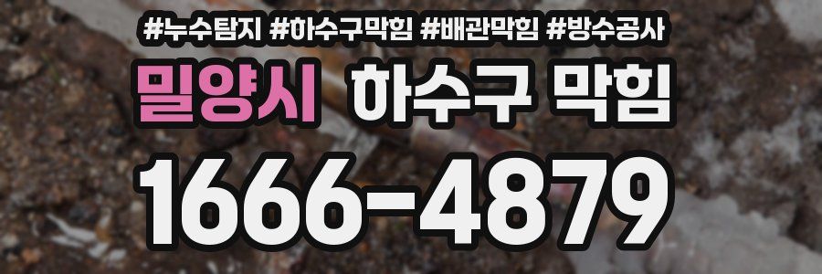 밀양시 하수구 막힘