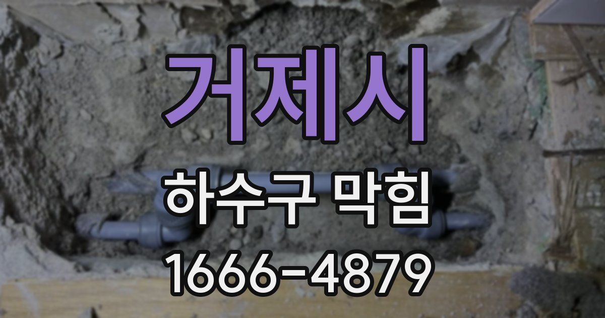 거제시 하수구 막힘