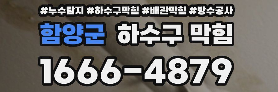 함양군 하수구 막힘