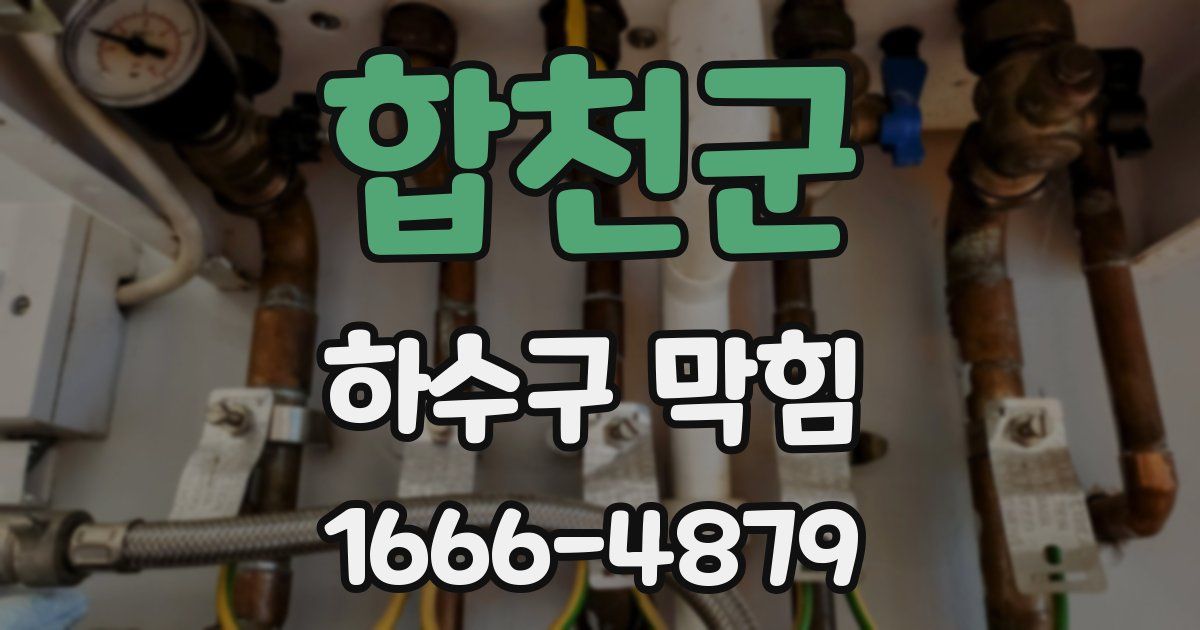 합천군 하수구 막힘