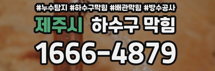 제주시 하수구 막힘