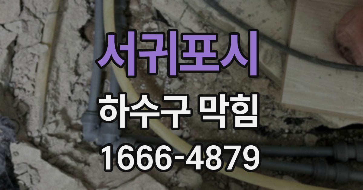 서귀포시 하수구 막힘