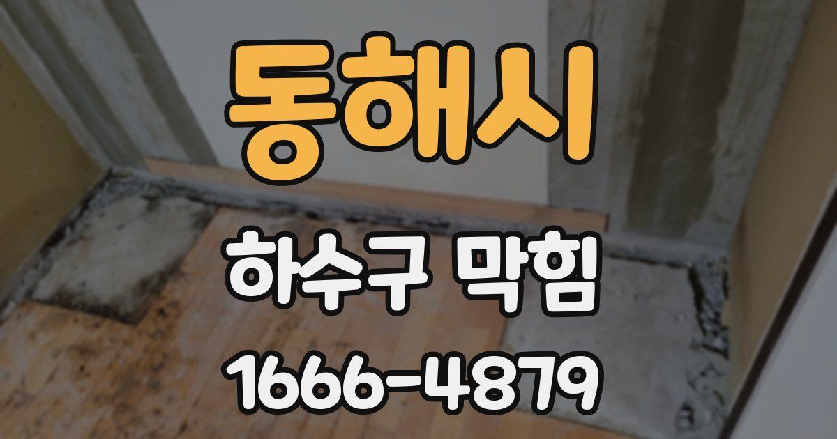 동해시 하수구 막힘
