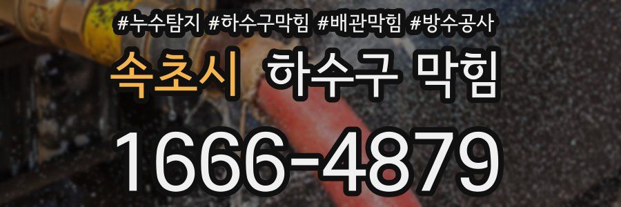 속초시 하수구 막힘