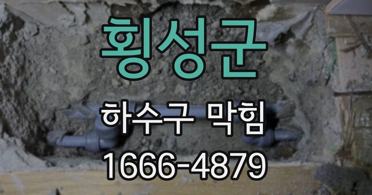 횡성군 하수구 막힘