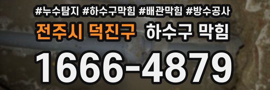 전주시 덕진구 하수구 막힘