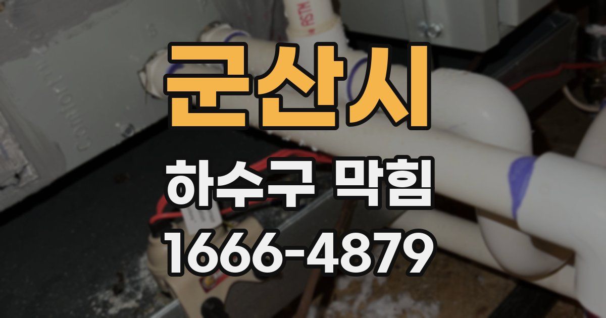 군산시 하수구 막힘