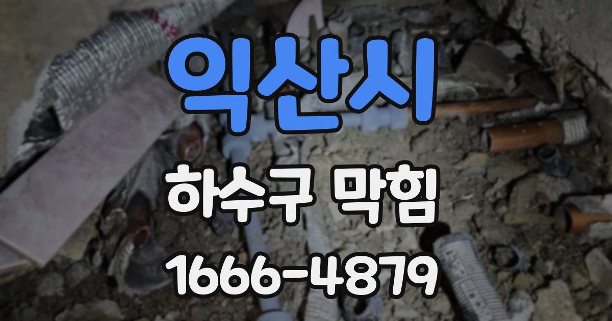 익산시 하수구 막힘