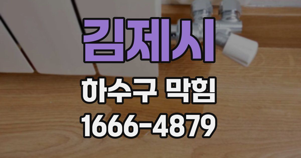 김제시 하수구 막힘