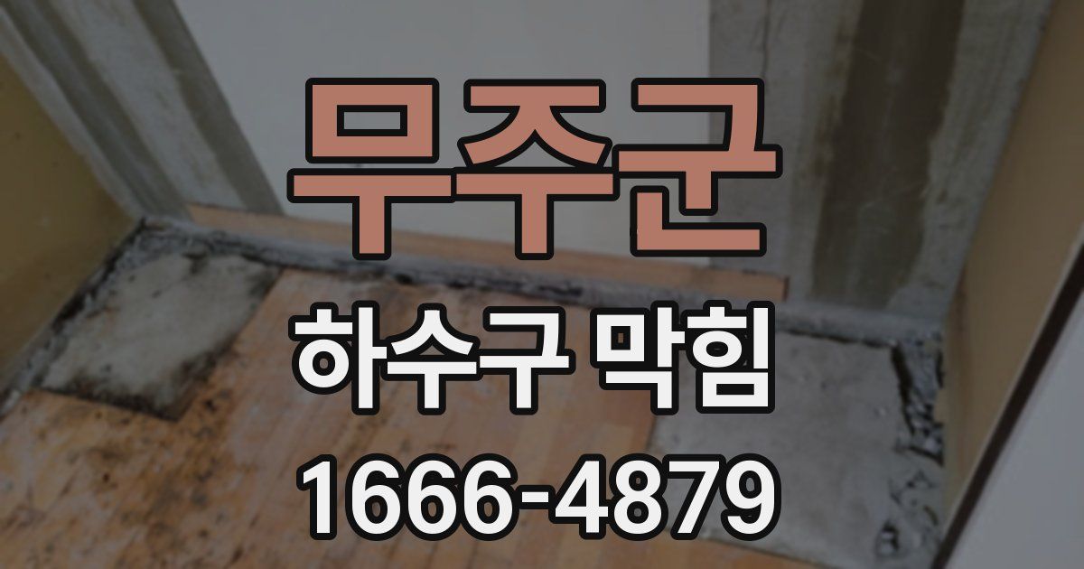무주군 하수구 막힘