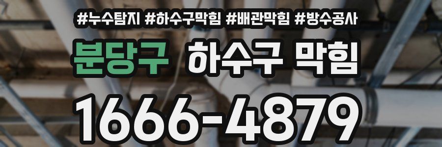 분당구 하수구 막힘