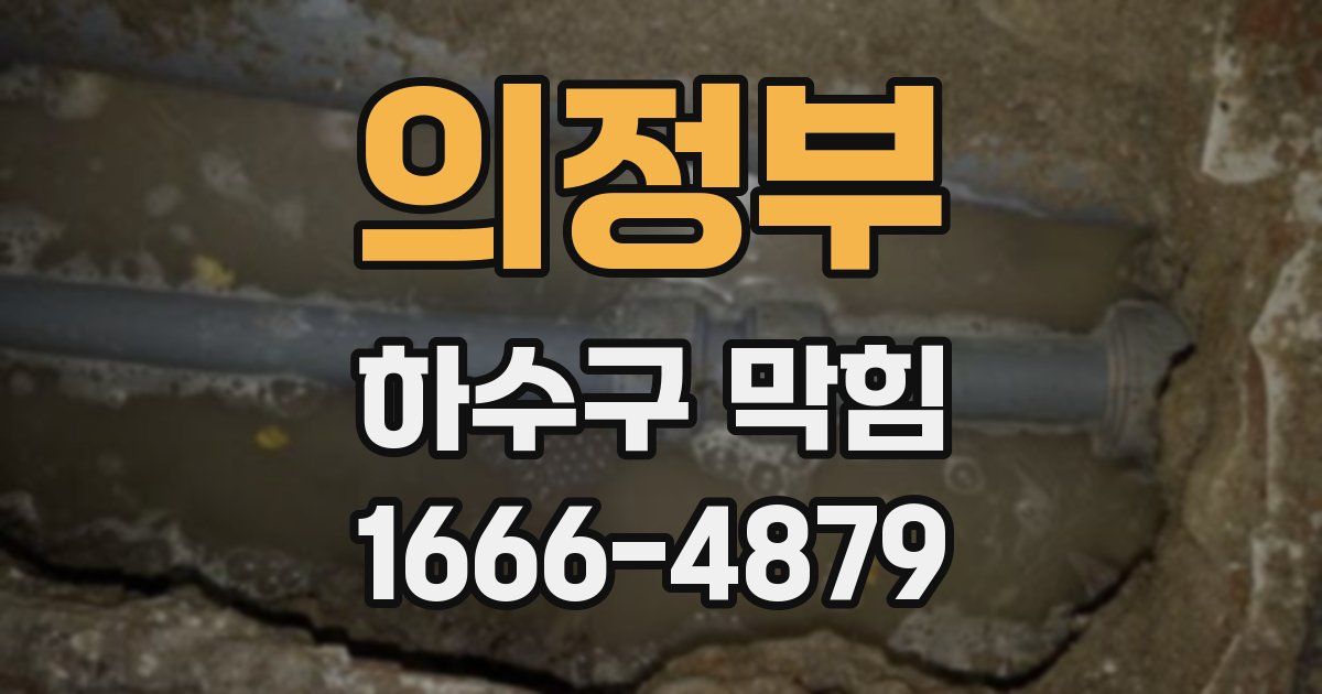의정부 하수구 막힘