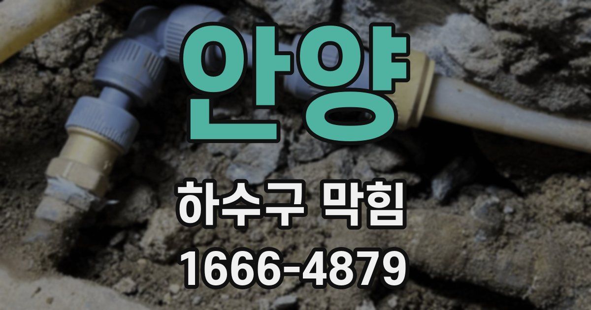 안양 하수구 막힘