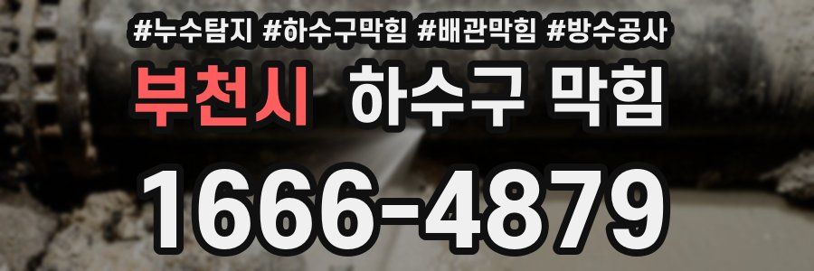부천시 하수구 막힘