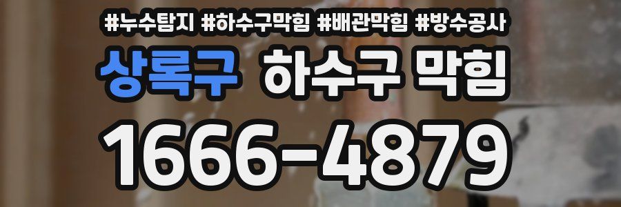 상록구 하수구 막힘
