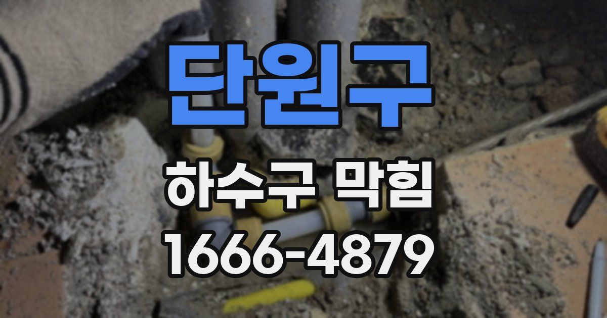 단원구 하수구 막힘