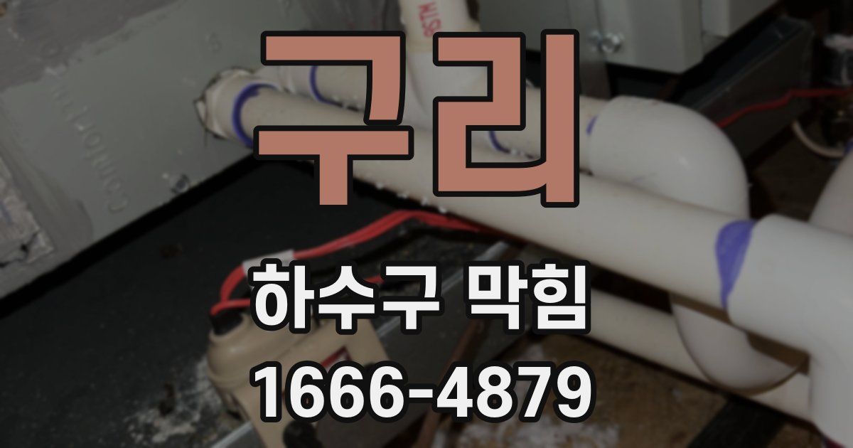 구리 하수구 막힘