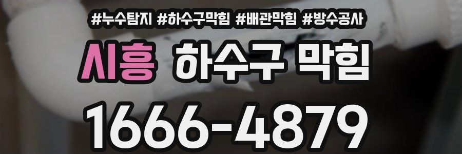 시흥 하수구 막힘
