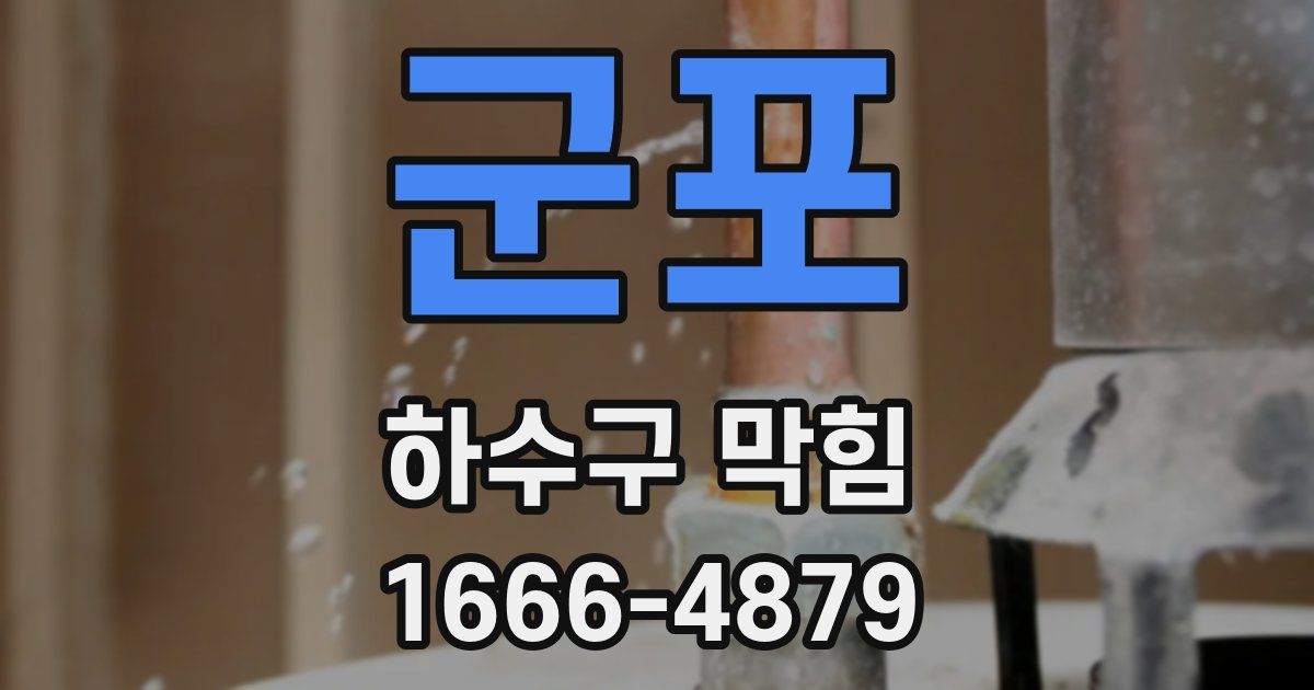 군포 하수구 막힘