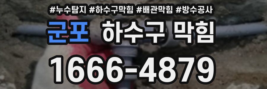 군포 하수구 막힘