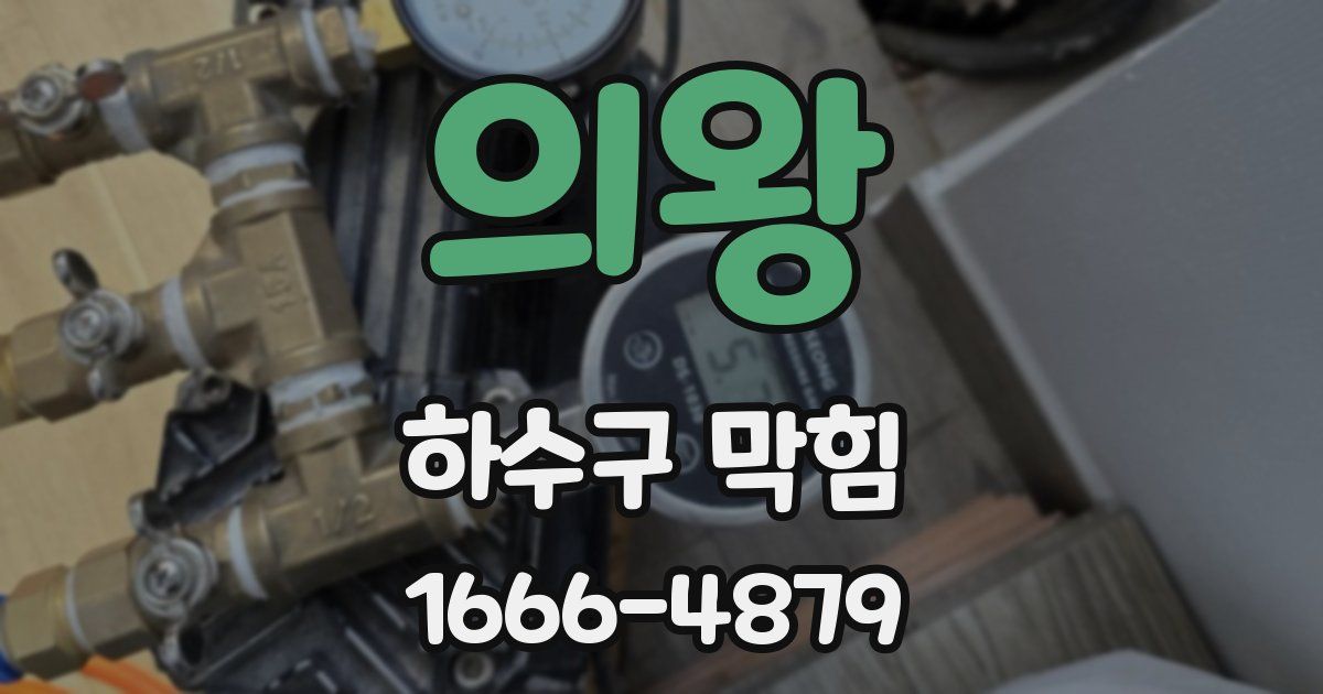 의왕 하수구 막힘