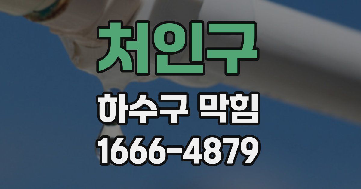 처인구 하수구 막힘